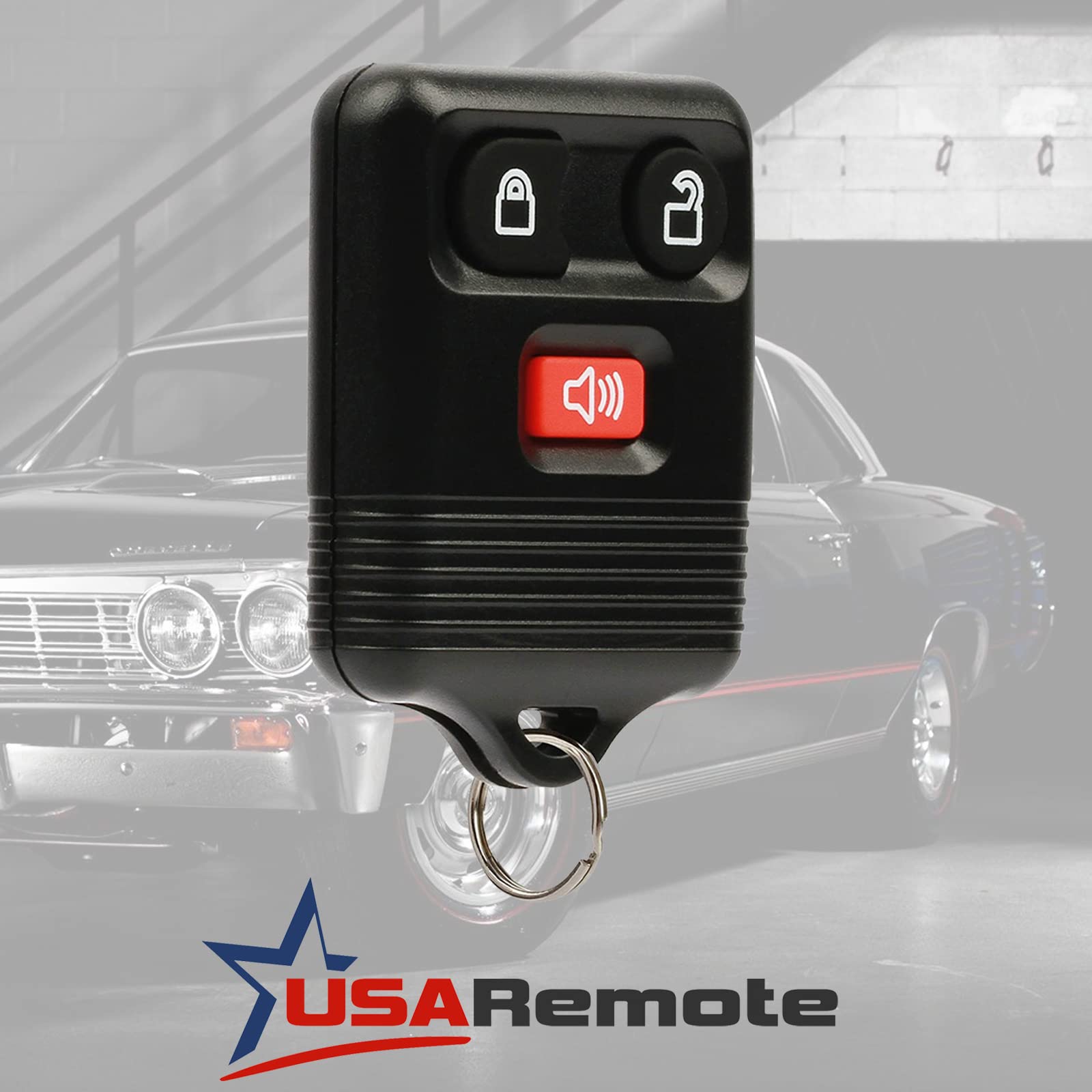 Car Key Fob Keyless Entry Remote for Ford Lincoln Mercury Mazda with Ignition Key 3 Button Replacement - View 2 of 9