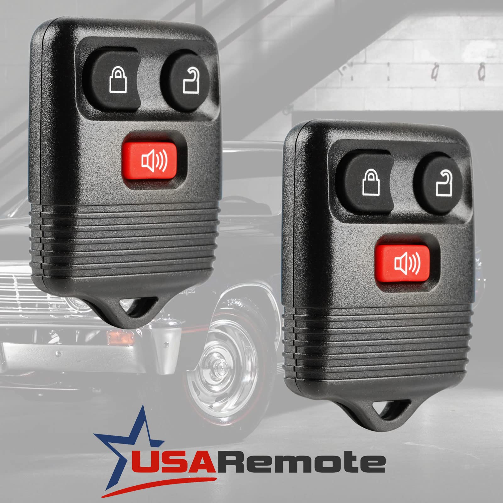 Car Key Fob Keyless Entry Remote for Ford Lincoln Mercury Mazda Set of 2 with Ignition Key 3-button Models CWTWB1U331 GQ43VT11T CWTWB1U345 - View 2 of 9