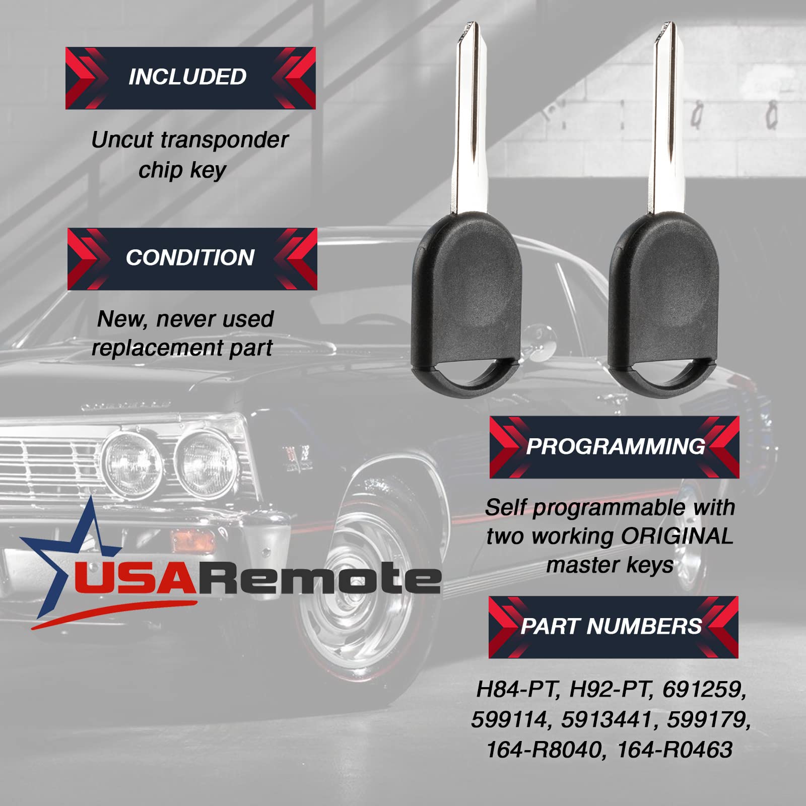 Car Key Fob Keyless Entry Remote for Ford Lincoln Mercury Mazda Set of 2 with Ignition Key 3-button Models CWTWB1U331 GQ43VT11T CWTWB1U345 - View 6 of 9