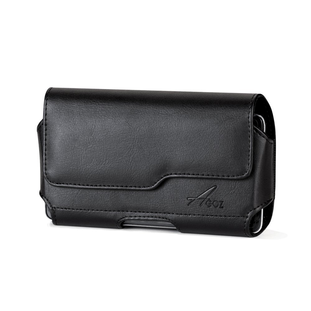 AGOZ ANS H450R Premium Leather Pouch Case Holster Cover with Belt Clip Loops and Magnetic Closure for Ultimate Protection - View 2 of 3