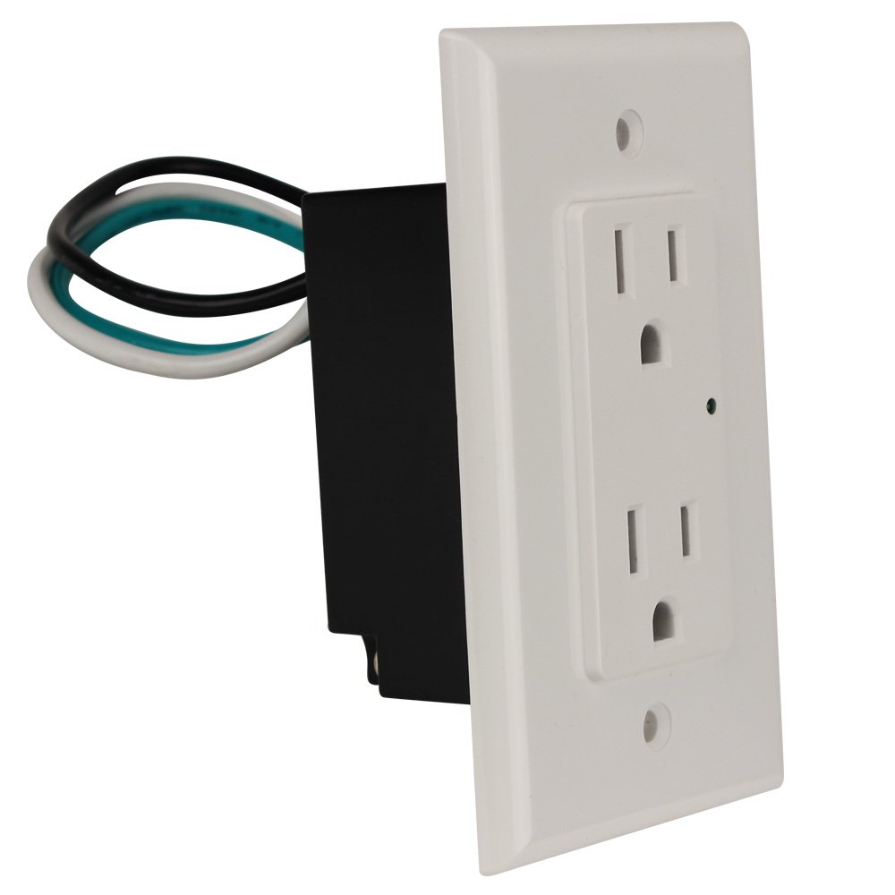 Element Hz Power Series In Wall Single Gang Surge Protector Retrofit Backbox 1800 Joules White - View 6 of 6