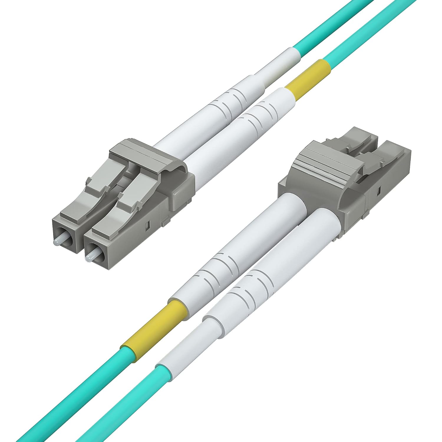 H!Fiber.com 10M OM3 LC to LC Fiber Patch Cable 10Gb Multi-Mode Jumper Duplex LSZH 50/125um for 10G 1G MMF SFP Transceiver Green 33ft