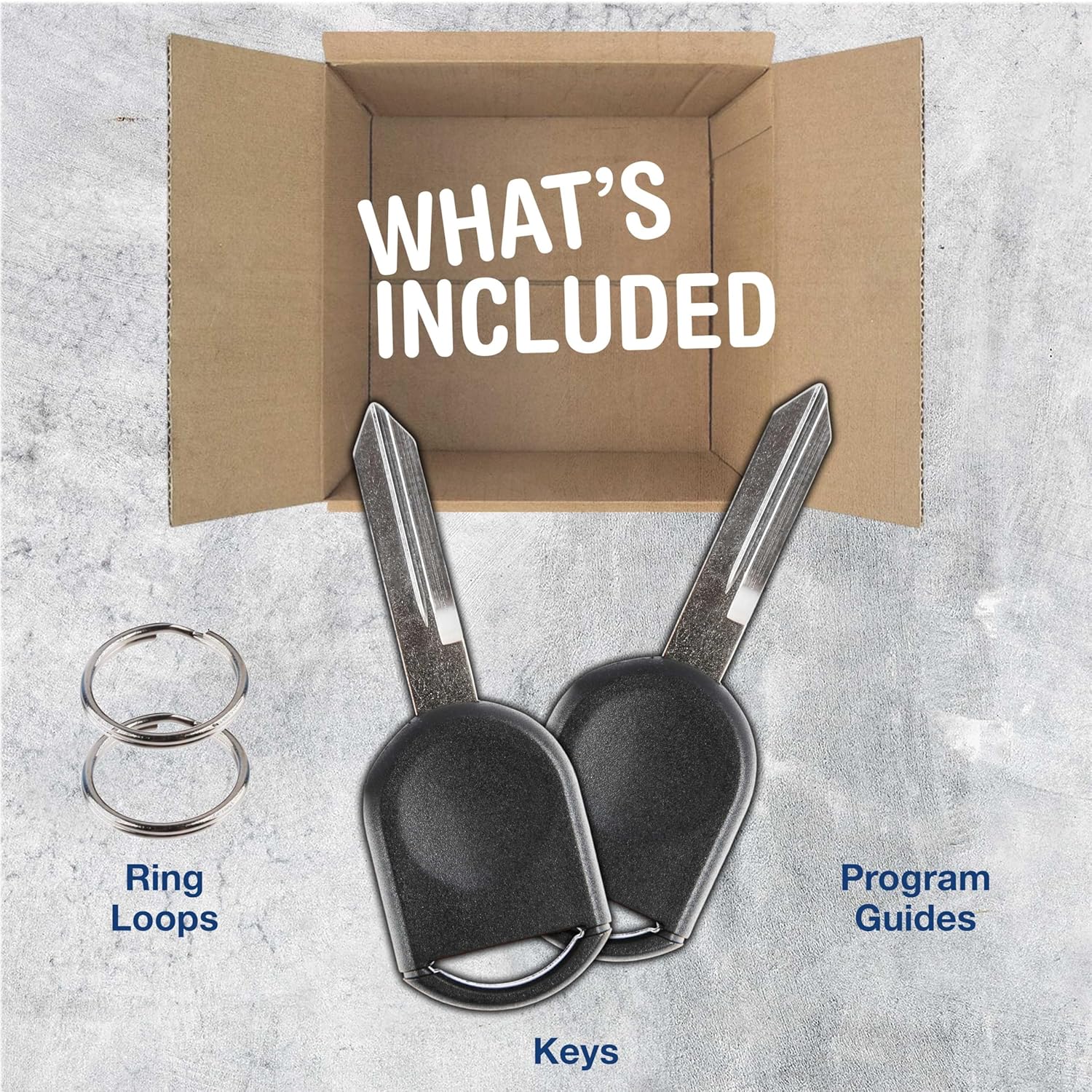 KeylessOption KeylessOption Car Key Replacement 2000-2017 Ford Lincoln Mazda Mercury Ignition Transponder 2 Pack H84 H92 40 80 Bit - View 2 of 8