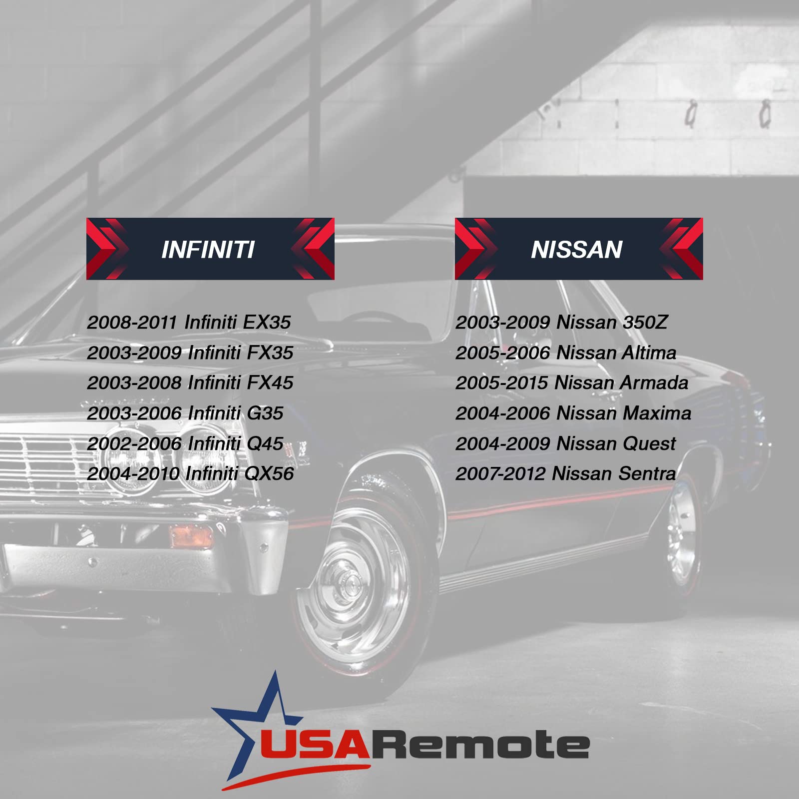 Car Key Fob Keyless Entry Flip Remote for Nissan Infiniti Set of 2 Compatible with KBRASTU15 CWTWB1U415 CWTWB1U733 CWTWB1U821 - View 4 of 6