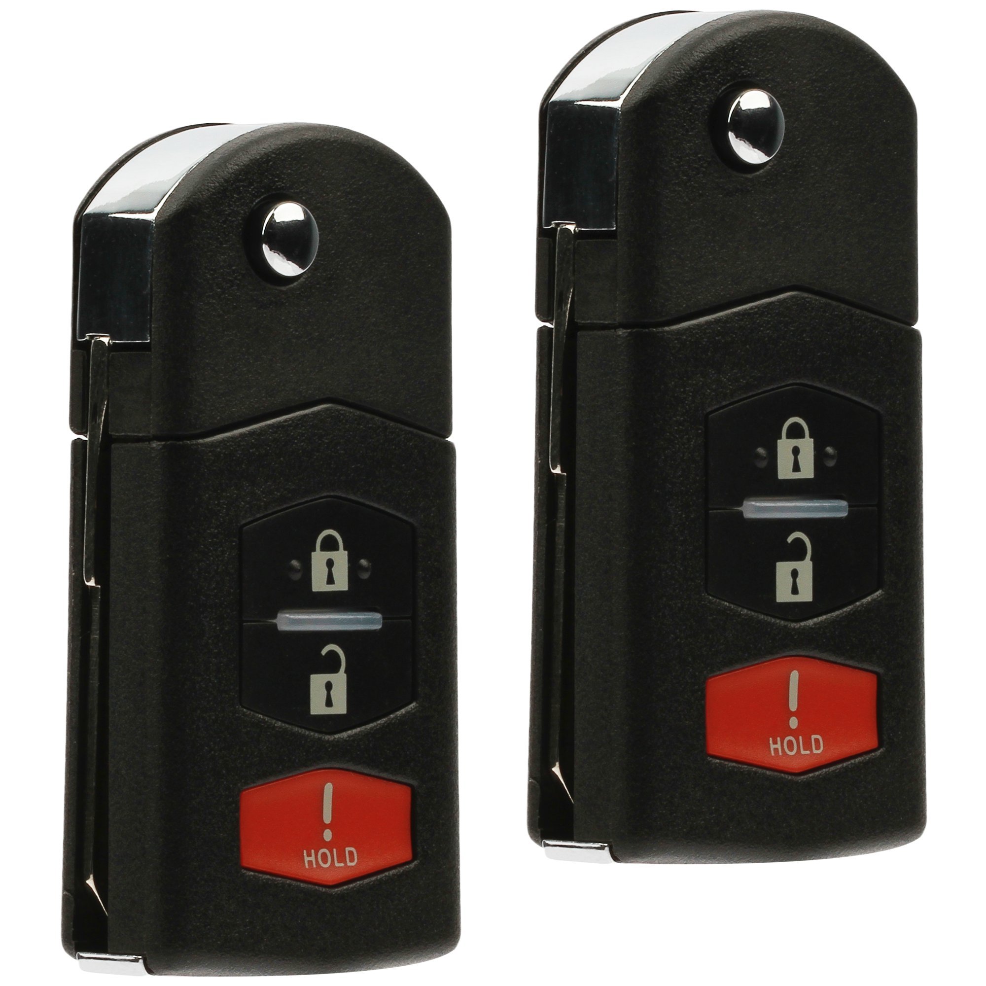 Flip Key Fob Remote for Mazda 6 2005 2006 2007 2008 KPU41788 Set of 2 - View 2 of 3