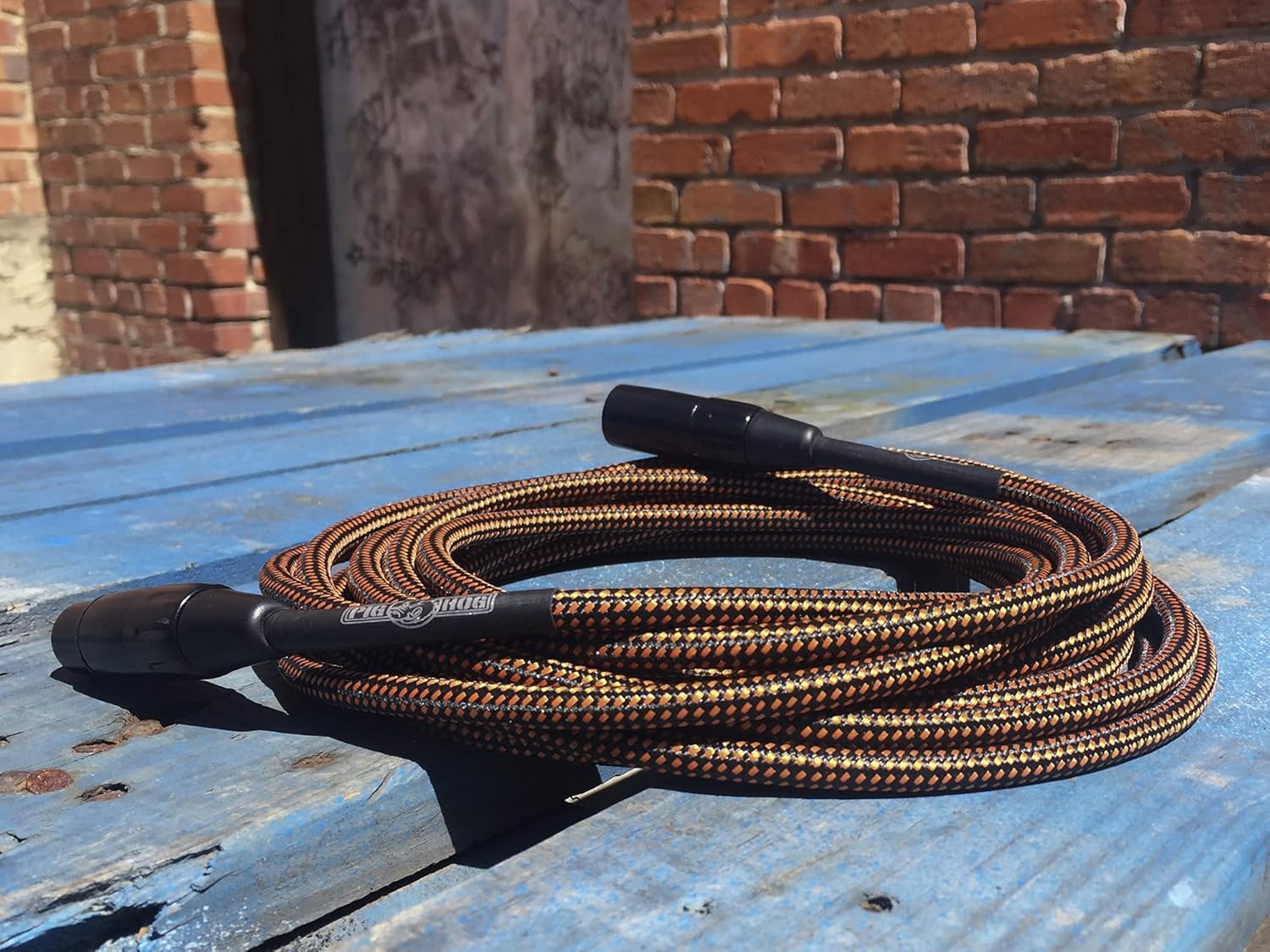 Pig Hog Pig Hog PHM20ORG 20 Feet Black Orange Woven High Performance XLR Microphone Cable - View 2 of 2