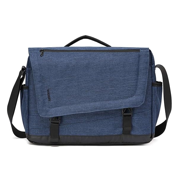 VX VONXURY Durable Blue Water Resistant Mens Messenger Bag for 15.6 Inch Laptop by Vonxury