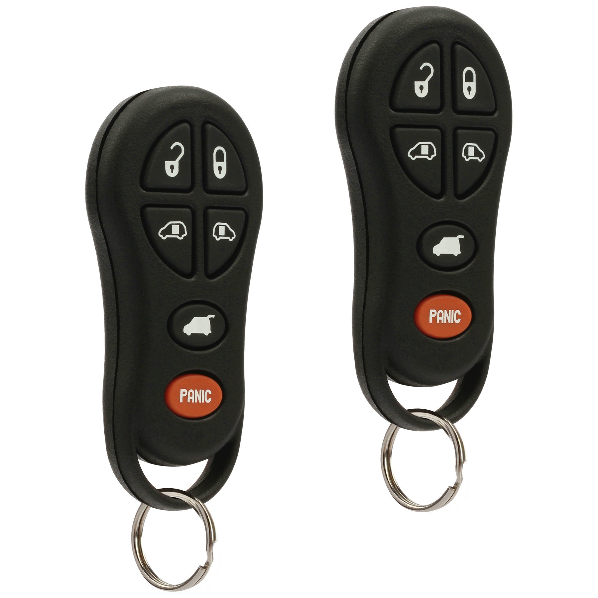Car Key Fob Keyless Entry Remote Set of 2 for 2001 2002 2003 Chrysler Town and Country Voyager Dodge Caravan Grand Caravan 04686797