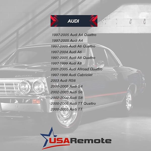 USARemote Car Flip Key Fob Keyless Entry Remote Set of 2 for 2002 2003 2004 Audi A4 A6 A8 Allroad Cabriolet RS6 S4 S6 S8 TT Quattro - View 6 of 8