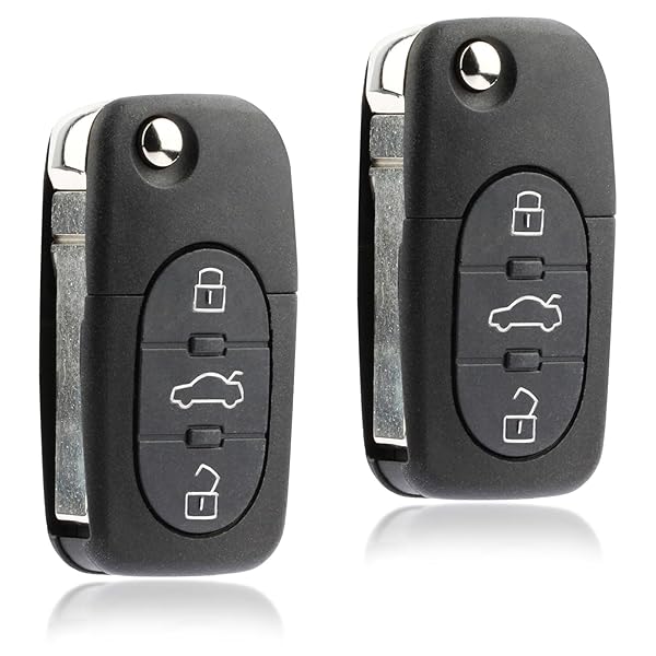USARemote Car Flip Key Fob Keyless Entry Remote Set of 2 for 2002 2003 2004 Audi A4 A6 A8 Allroad Cabriolet RS6 S4 S6 S8 TT Quattro - View 2 of 8