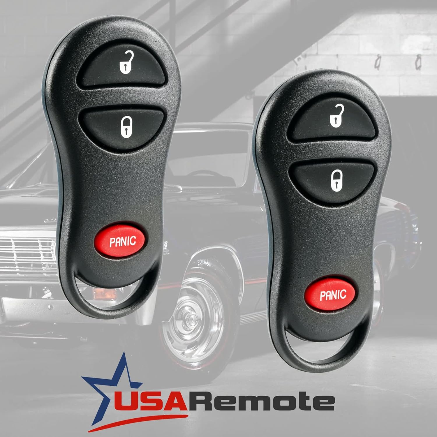 USARemote Car Key Fob Keyless Entry Remote Set of 2 for Dodge Ram Dakota Durango 1999-2002 GQ43VT9T 56045497 - View 2 of 7
