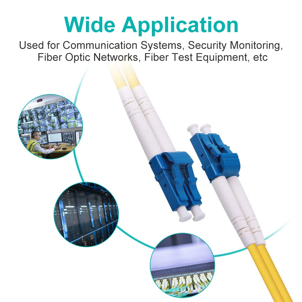 3M OS2 LC to LC Fiber Patch Cable 9.8ft Single Mode Duplex 9/125um LSZH for 1G 10G SMF SFP Transceiver Router Networks - View 6 of 7