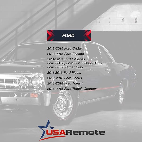 USARemote Key Fob Keyless Entry Remote for Ford Transit Focus Fiesta F150 F250 F350 Escape C-Max 2011 to 2016 High Security - View 5 of 7