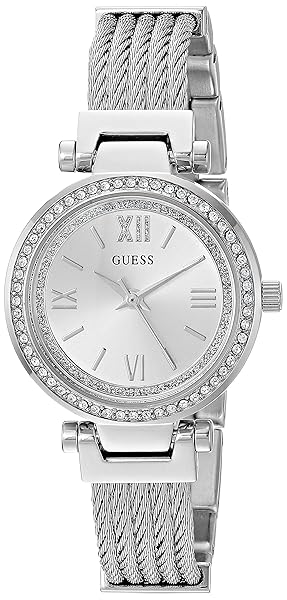 GUESS GUESS Women's Quartz Watch Stainless Steel Strap Silver Model U1009L1 Stylish and Durable Timepiece for Everyday Wear - View 3 of 5