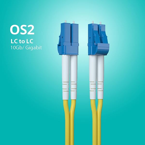 H!Fiber.com HiFiber OS1/OS2 LC to LC Fiber Patch Cable 9/125 Singlemode Duplex LSZH 30 Meter 100ft High Performance Connectivity Solution - View 4 of 8