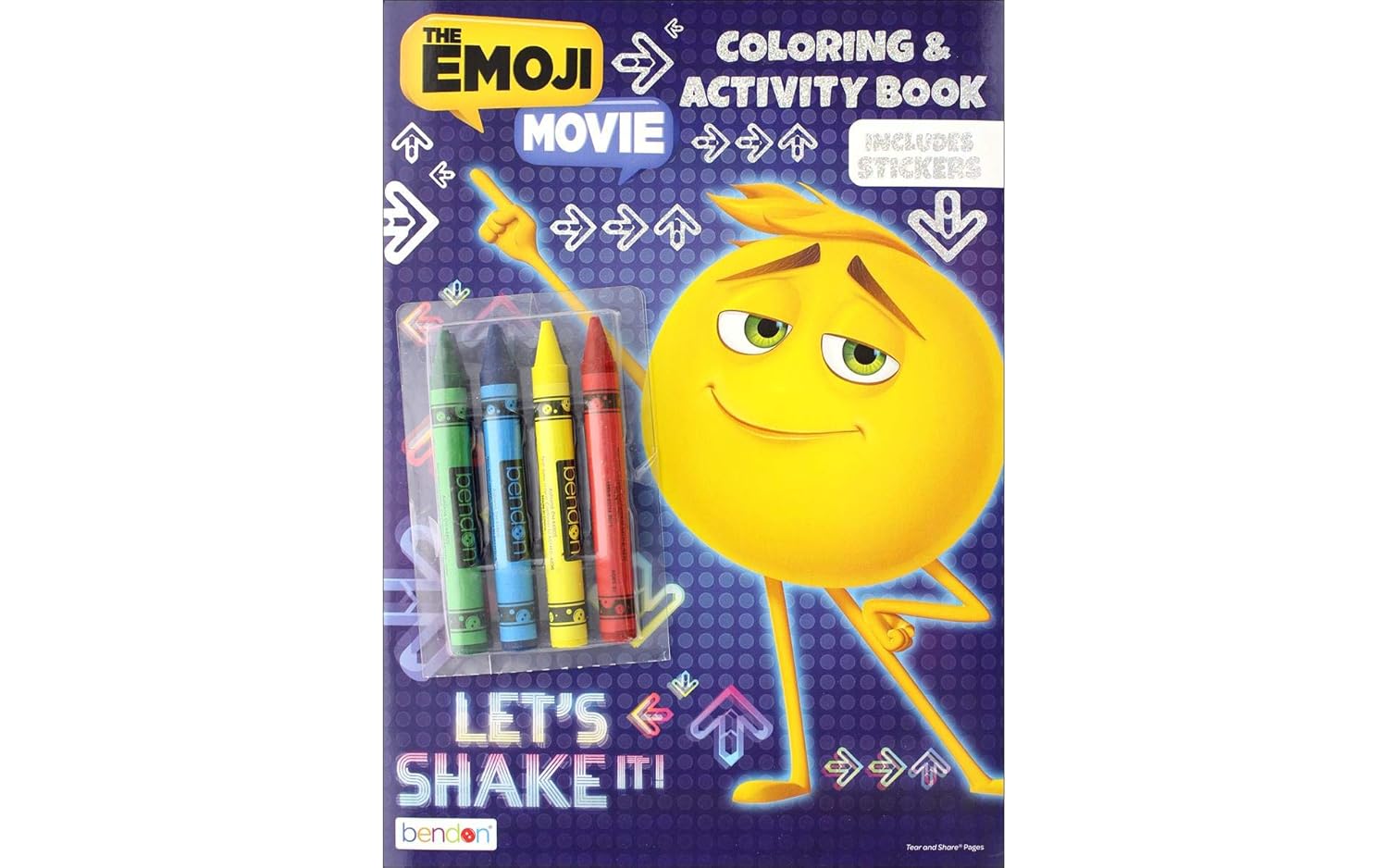 Bendon The Emoji Movie Coloring and Activity Book with Crayons 32 Pages Fun Creative Activity for Kids
