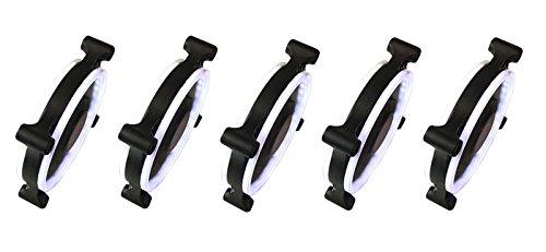 Apevia APEVIA 512L-CWH 120mm Silent Dual Rings White LED Fan Pack of 5 with 32 LEDs and Anti-Vibration Rubber Pads - View 3 of 7