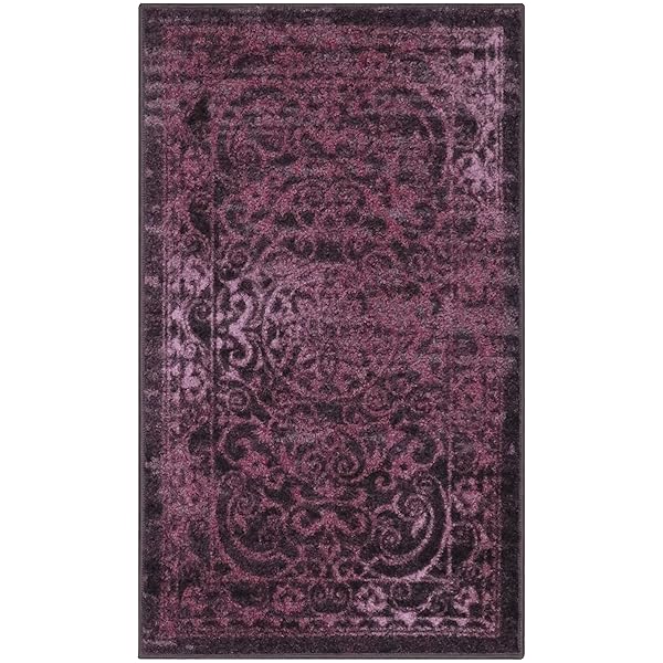 Maples Rugs Maples Rugs Pelham Vintage Kitchen Rug Non Skid Accent Area Carpet Made in USA 2'6 x 3'10 Wineberry