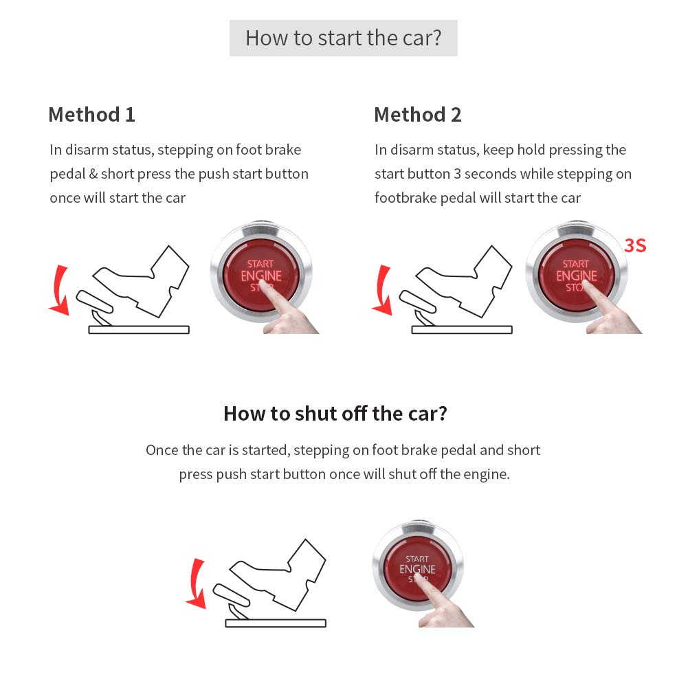 EASYGUARD EASYGUARD ES002-P4 Keyless Go Push Start Stop Module with Remote Start for Automatic Transmission Cars Central Lock Alarm System - View 4 of 9