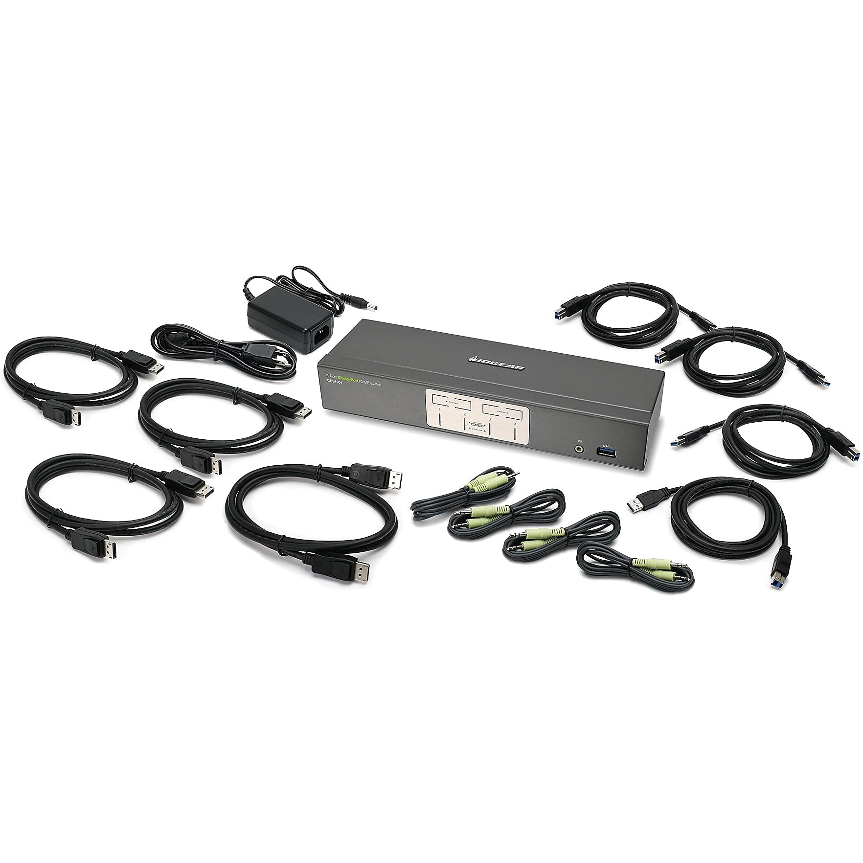 4 Port DP KVMP Switch with USB Hub for Seamless Multi-Device Control and Connectivity