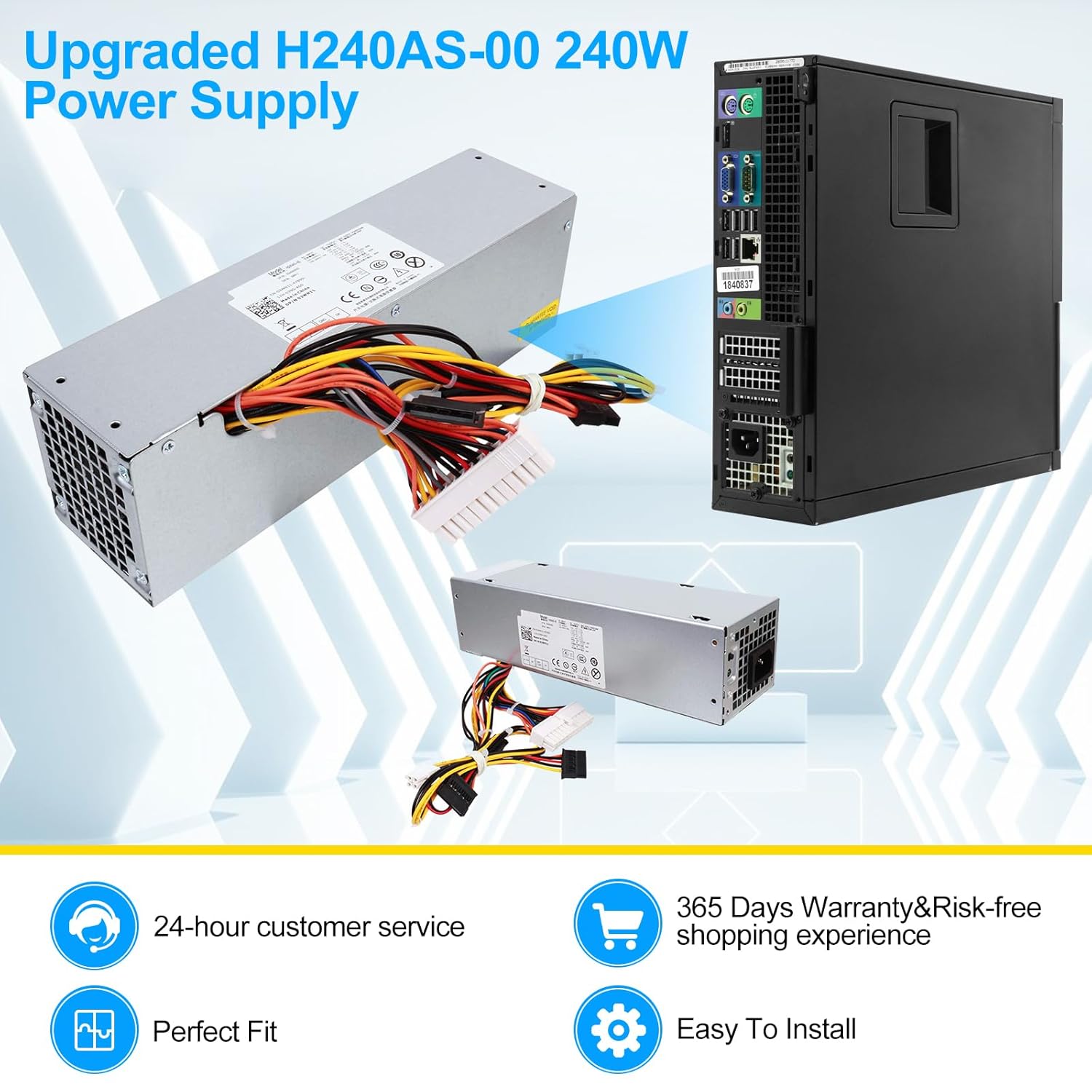 S-Union S-Union 240W Power Supply Unit for Dell OptiPlex 390 790 960 990 3010 9010 Small Form Factor Systems - View 7 of 8