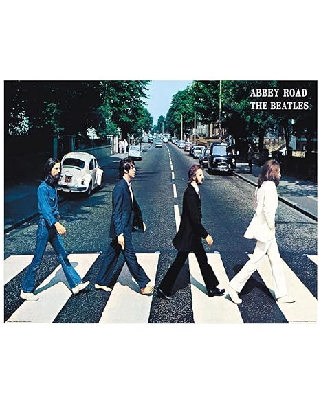 Trends International "Trends International Beatles Abbey Road Wall Poster - Unframed 22.375" x 34" for Bedroom Decor"