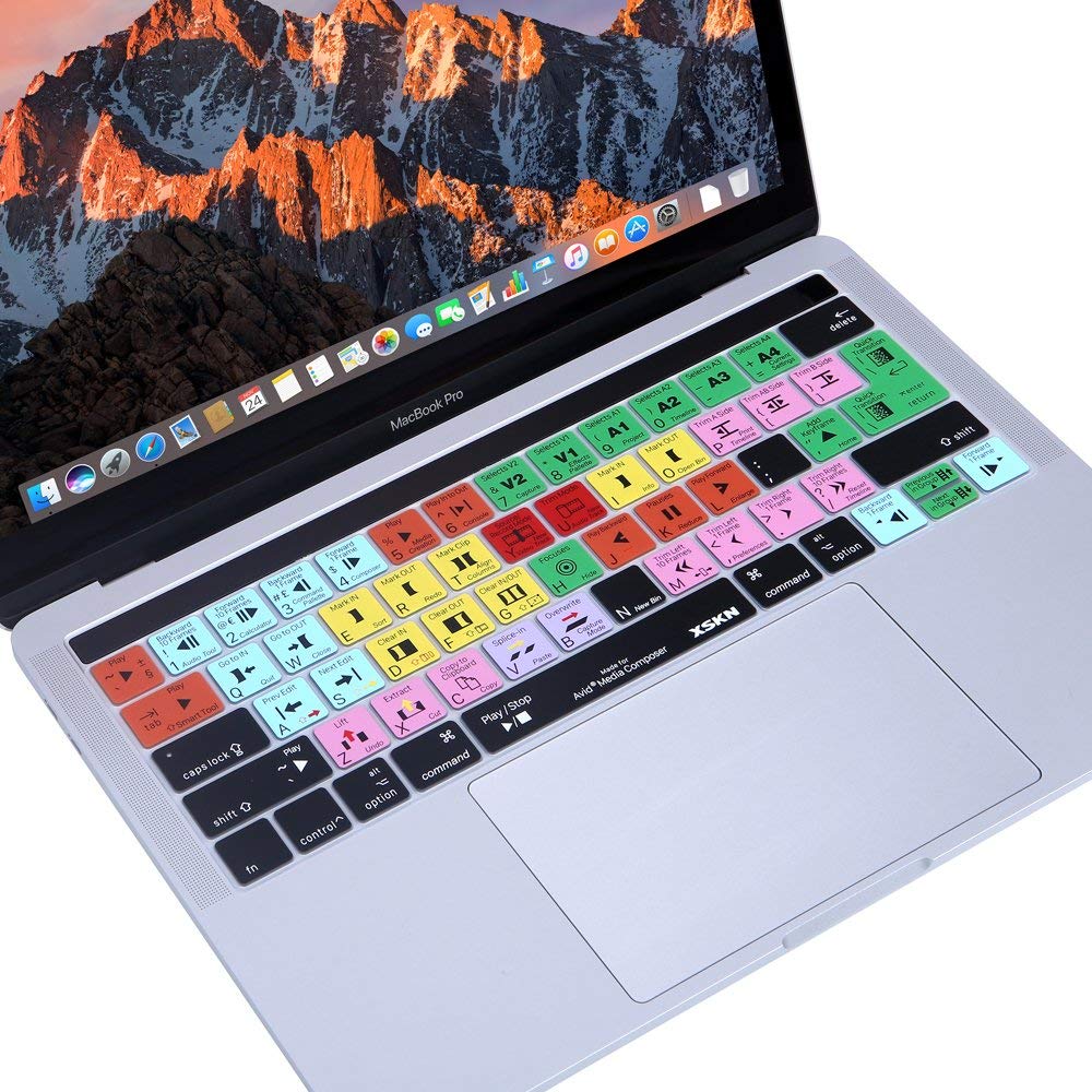 XSKN Avid Media Composer Silicone Keyboard Skin Cover for MacBook Pro 13 15 Touch Bar Models US EU Layout - View 3 of 8