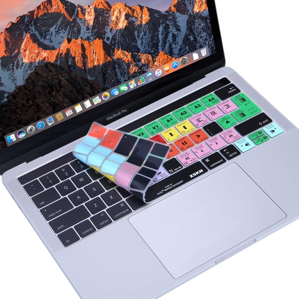 XSKN Avid Media Composer Silicone Keyboard Skin Cover for MacBook Pro 13 15 Touch Bar Models US EU Layout - View 4 of 8