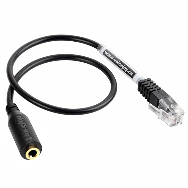 VoiceJoy VoiceJoy 3.5mm to RJ9/RJ10 Adapter for Cisco 7940, 7970, 7960, 6900, 8900 Series Headsets