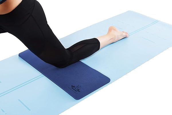 Heathyoga "Non-Slip Yoga Knee Pads by Heathyoga | Cushioned Support for Yoga, Gardening & Floor Exercises - 26"x10"x0.5" Mat Accessory"
