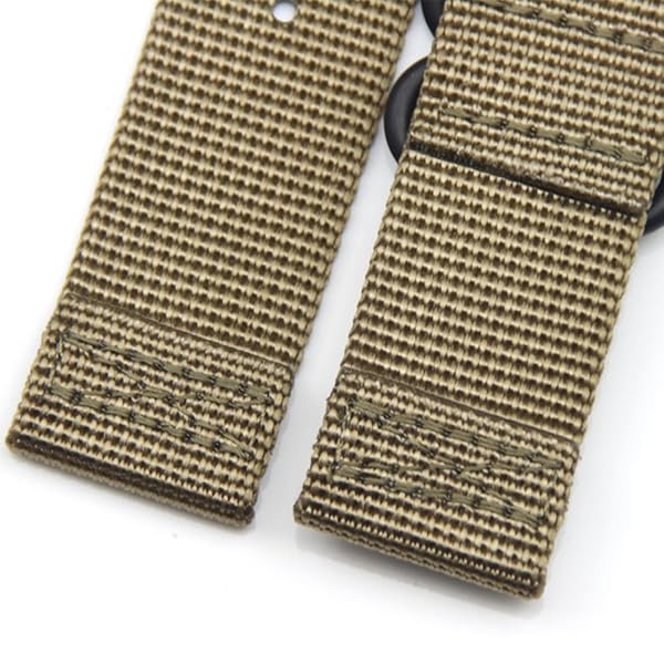 FANMIS Fanmis 2 Pieces 22mm Replacement Fabric Ballistic Nylon Strap Watch Band Brown - View 5 of 7