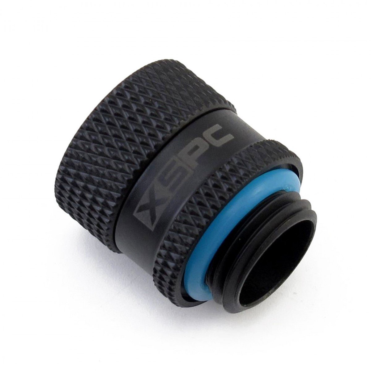 XSPC G1/4 Male to Female Rotary Fitting Matte Black for Efficient Liquid Cooling Systems
