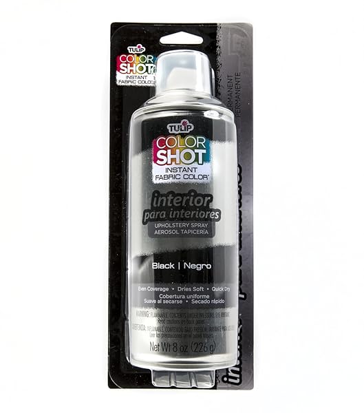 TULIP Revitalize Your Upholstery with Tulip ColorShot Black Fabric Spray - 8 oz Instant Color Solution