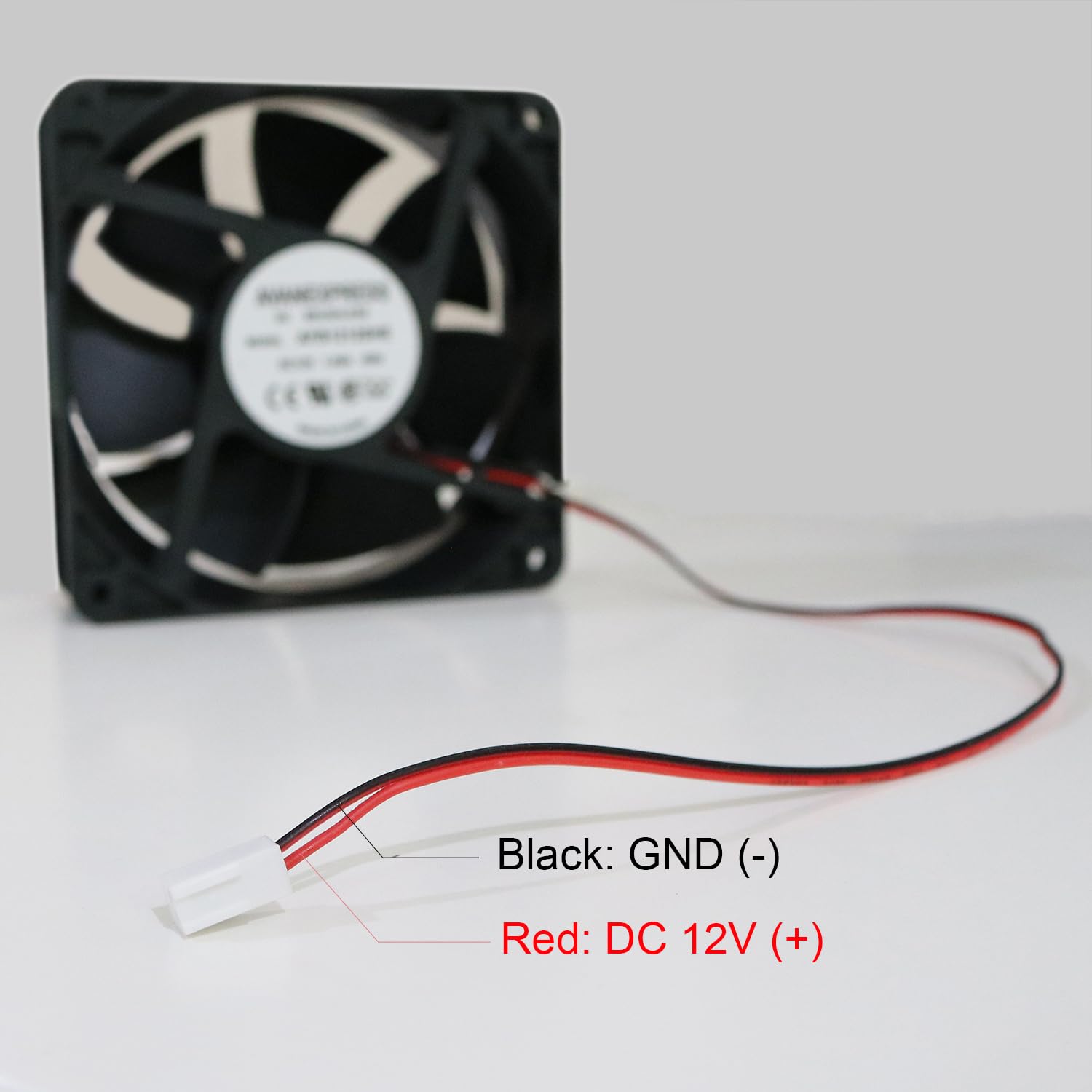 Twinkle Bay Twinklebay 120x38mm Cooling Fan Replacement AFB1212SHE High CFM 12038 12V DC with 2 Pins 2 Wires Connector - View 5 of 6