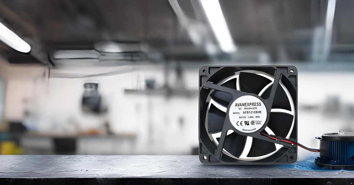 Twinkle Bay Twinklebay 120x38mm Cooling Fan Replacement AFB1212SHE High CFM 12038 12V DC with 2 Pins 2 Wires Connector - View 6 of 6