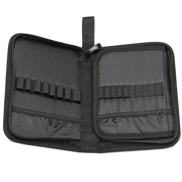 Teamoy Teamoy Crochet Hook Case Travel Bag for Ergonomic Hooks Lightweight Well Made Flowers Blue - View 4 of 9