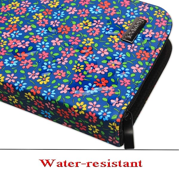 Teamoy Teamoy Crochet Hook Case Travel Bag for Ergonomic Hooks Lightweight Well Made Flowers Blue - View 8 of 9