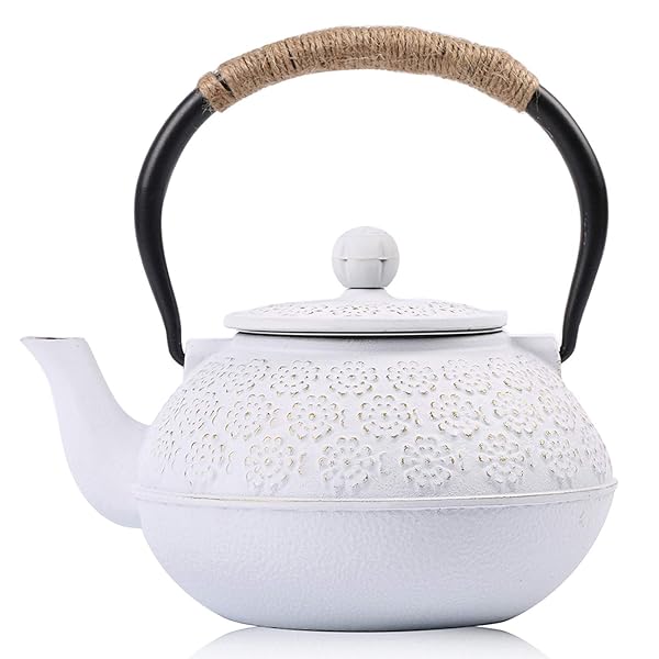 Sotya Sotya 40oz Japanese Cast Iron Teapot with Infuser - Enameled Interior for Loose Leaf & Tea Bags, Perfect for Stove Top Use