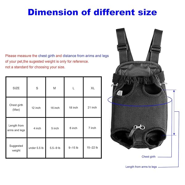 NaFurAhi GEEPET Front-Facing Dog Carrier Adjustable Hands-Free Pet Backpack for Walking Hiking Biking and Motorcycling Small Size - View 6 of 7