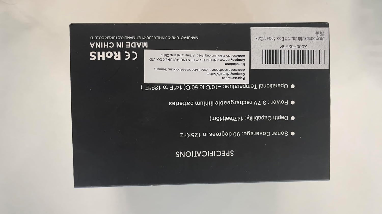 LUCKY LUCKY Portable Fish Finder Handheld Waterproof Depth Finder for Ice Sea Bank and Kayak Fishing with Color LCD Screen Black - View 3 of 9