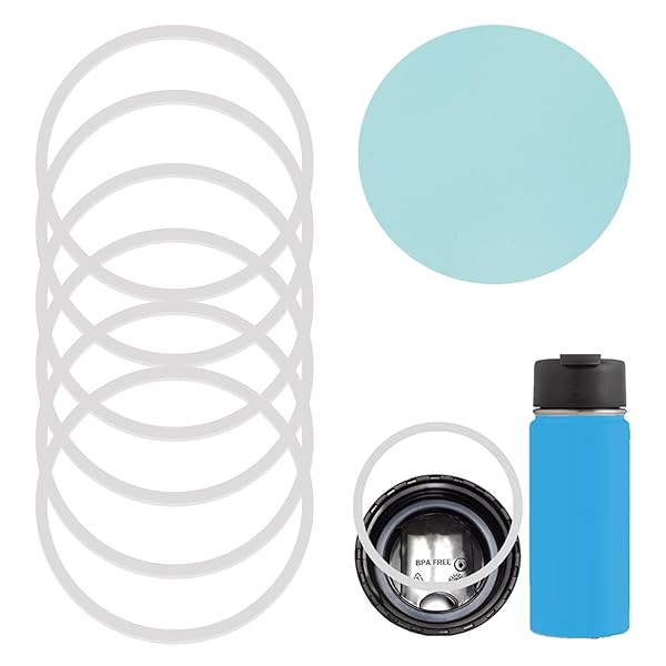 Greant 6 PCS Replacement O-Ring for Hydro Flask Lid - Perfect Fit for Wide Mouth Coffee & Flip Lid Gaskets