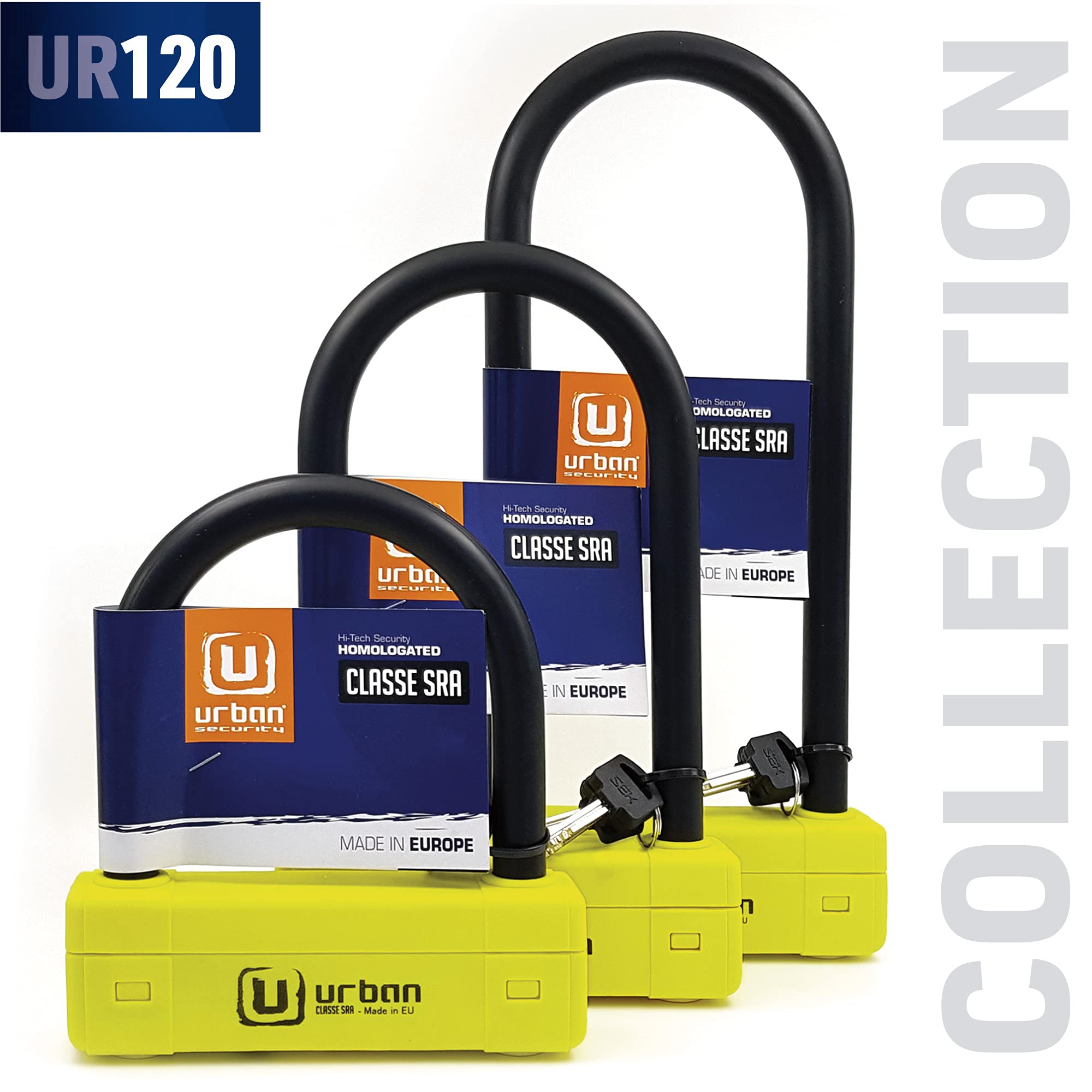 Urban UR120220 Motorcycle U Lock Maximum Security SRA Approved Heavy Duty Anti Theft Lock with Double Locking and Hardened Steel Shackle - View 8 of 9