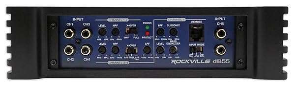 Rockville Rockville dB55 4000W 5-Channel Car Amplifier - Powerful 1000W RMS Stereo Sound! - View 9 of 10