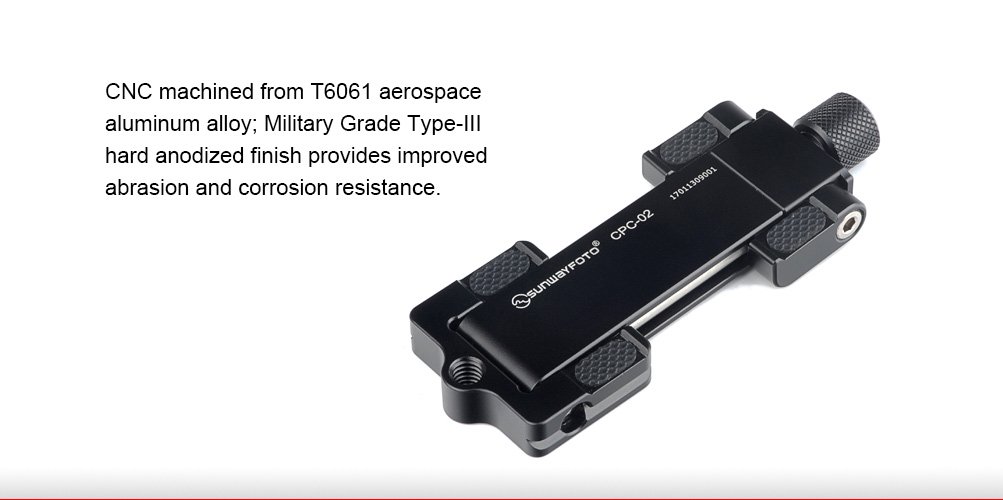 SunwayFoto CPC-02 Professional Mobile Phone Clamp Tripod Mount Arca Dovetail for Photography and Videography - View 3 of 7