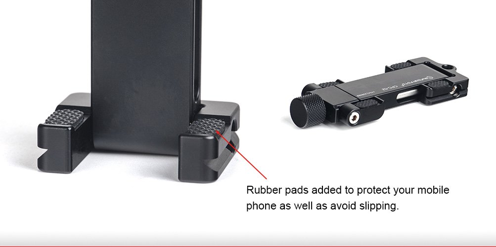 SunwayFoto CPC-02 Professional Mobile Phone Clamp Tripod Mount Arca Dovetail for Photography and Videography - View 7 of 7