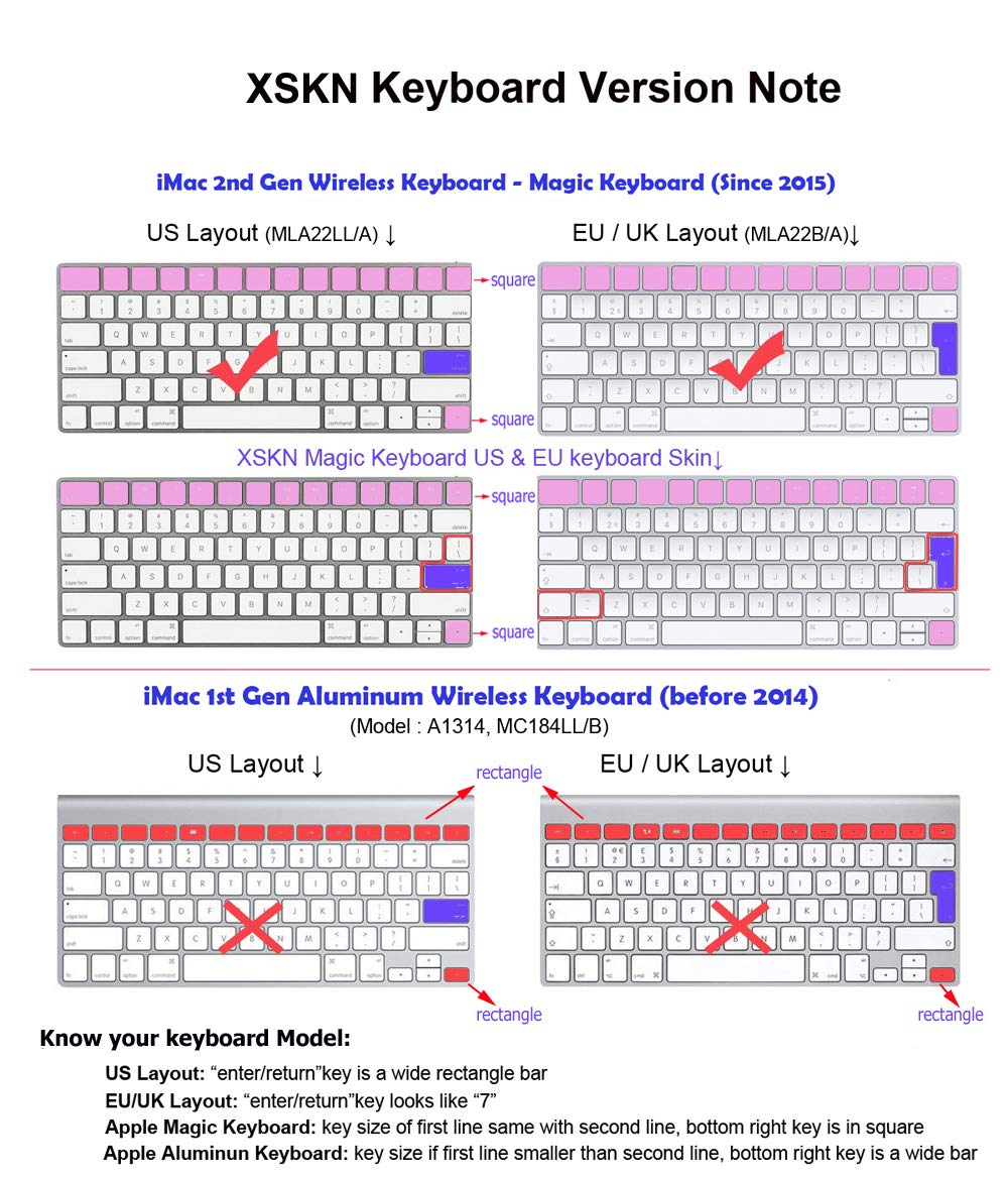 XSKN Avid Pro Tools Silicone Keyboard Cover for Apple Magic Keyboard 2015 MLA22LLA MLA22BA A1644 US EU Versions - View 7 of 9