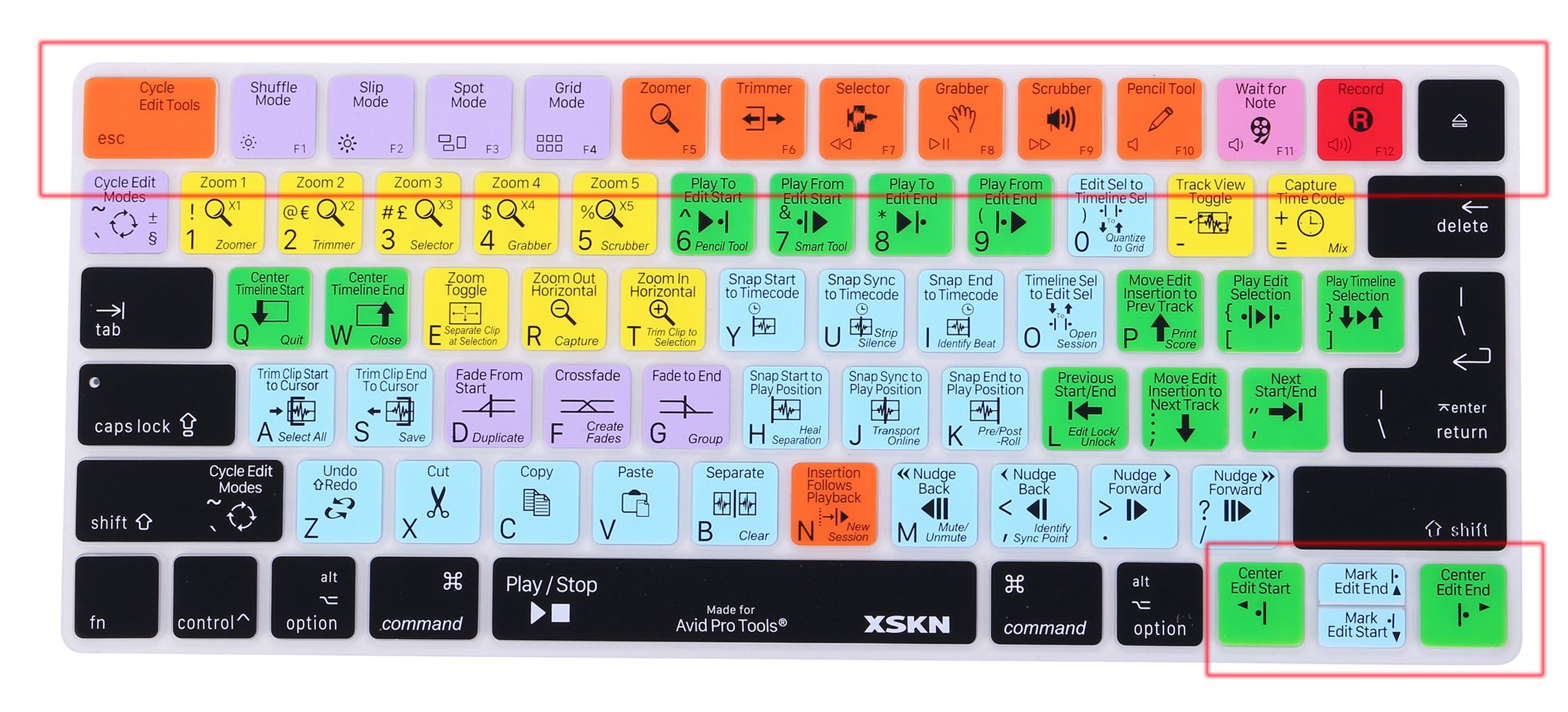 XSKN Avid Pro Tools Silicone Keyboard Cover for Apple Magic Keyboard 2015 MLA22LLA MLA22BA A1644 US EU Versions - View 9 of 9