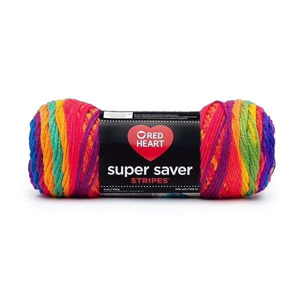 Red Heart Red Heart Super Saver Stripes: Your Favorite Yarn for Colorful Projects - View 2 of 3