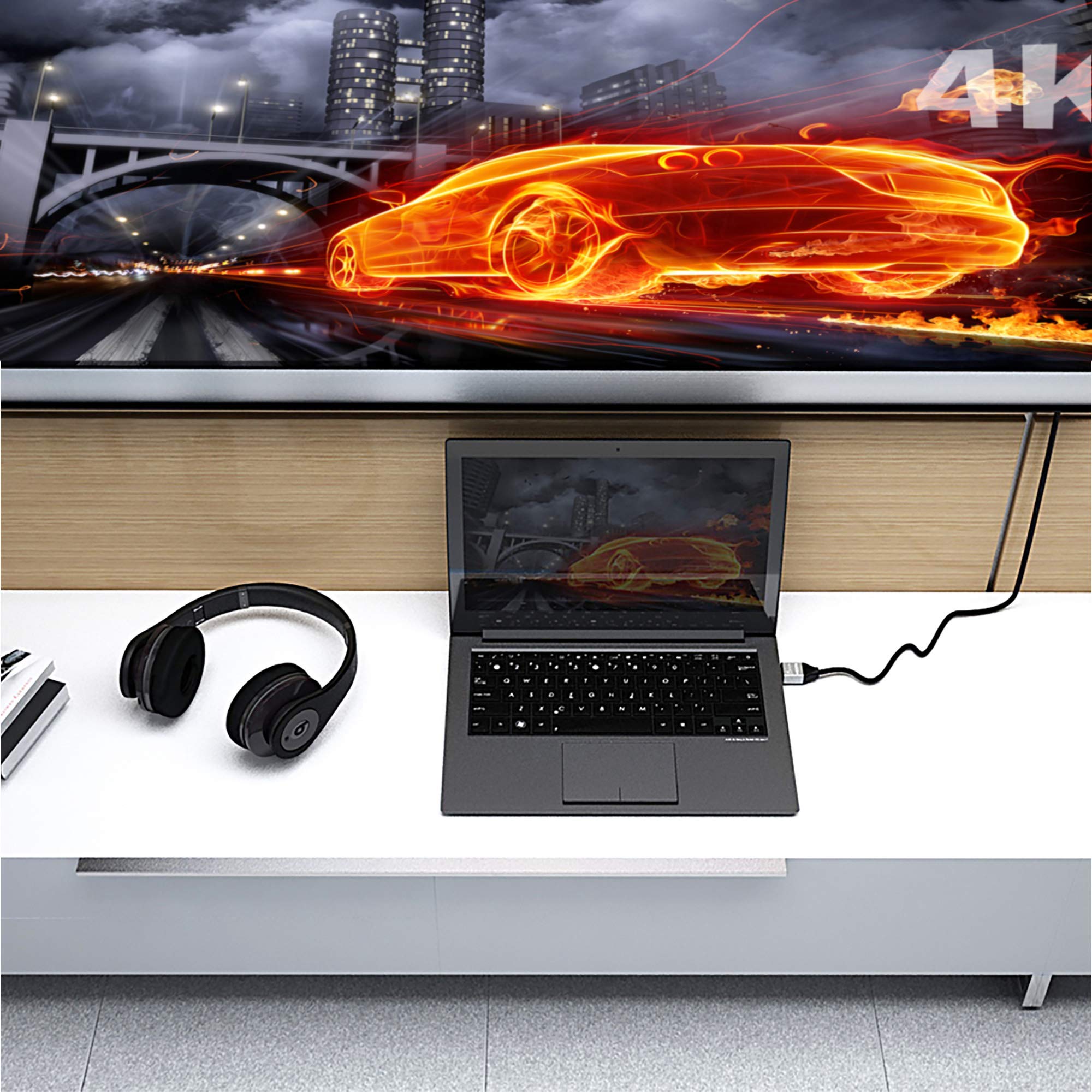 j5create Ultra HD 4K HDMI Cable 6.6 ft Black HDMI 2.0 Certified Supports 4K 60Hz Backward Compatible with HDMI 1.4 1.3 - View 6 of 7