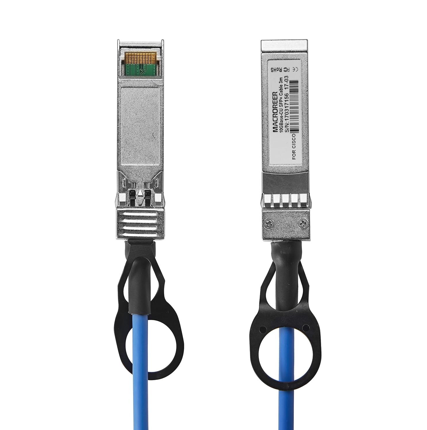 Macroreer 10Gbase-CU SFP Cable 2 Meter Passive DAC Compatible with Ubiquiti Cisco D-Link Supermicro Netgear Mikrotik Open Source Switches - View 6 of 8